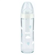 NUK FC+ szklana BUTELKA 240ml SMOCZEK silikonowy 0-6m