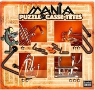 Łamigłowki metalowe 4 sztuki Puzzle-mania zestaw pomarańczowy