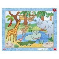 Dino Puzzle Zvieratá v ZOO - PLÁNOVÉ PUZZLE