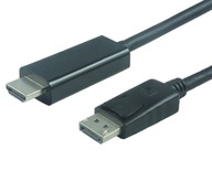 Kábel PremiumCord DisplayPort na HDMI, M/M