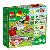 LEGO Duplo Zwrotnice Szlabany Tory Kolejowe do Pociągów Kolejki 2+