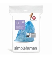 Simplehuman Vrecia na odpadky 16-18 l, zaťahovací typ V, 20 vriec