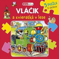 Vláčik a zvieratká v lese - 5 puzzle 9 dielikov