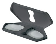 Zväčšovací binokulár (lupa) na čítanie vo forme okuliarov, sivý