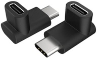 Adaptér Akasa USB3.1 Gen2 USB-C - USB-C, 90°, 2 ks v balení