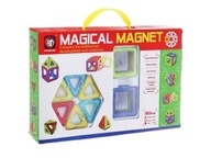 Klocki magnetyczne kolorowe MAGICAL MAGNET 20SZT