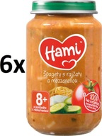 Obed Hami Špagety s paradajkami a mozzarellou - 6x200g od 8. mesiaca 1200 g