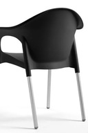Záhradná stolička Rojaplast plast čierna