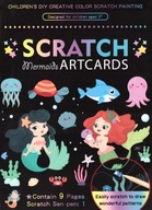 Obrázky na zoškrabanie Fandy Scratch Artcards Mermaids dúhová morská panna