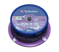 Dvd+R Verbatim 8.5Gb X8 Double Layer (25 Cake)