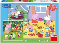 Dino Prasiatko Peppa na dovolenke puzzle 3x55 ks