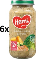 Obed Hami Brokolica s morčacím mäsom a cuketou Hami 6x250 g od 12 mesiacov