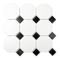 Mozaika-plast: AL 8782, octa, biela, čierna, mat