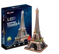 Puzzle 3D Wieża Eiffla podświetlenie LED Cubicfun 20507