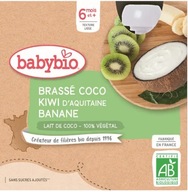 Babybio desiata s kokosovým mliekom - kiwi a banán 4x85 g