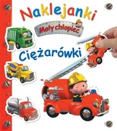 Mały chłopiec. Naklejanki. Ciężarówki