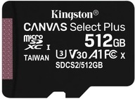 MicroSD karta Kingston Canvas Select Plus 512 GB