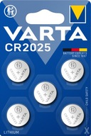 Litiová batéria Varta CR2025 5 ks.