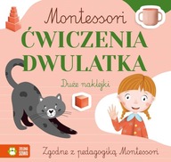 Montessori Ćwiczenia Dwulatka Zadania i Duże Naklejki 1+ Zielona Sowa