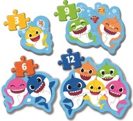 Puzzle 4w1 dielikov. Moje prvé puzzle. Baby Shark