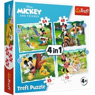 Puzzle 4v1. Pekný deň Mickeyho