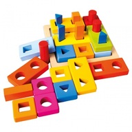 BINO SORTER FAREBNÉ DREVENÉ PUZZLE