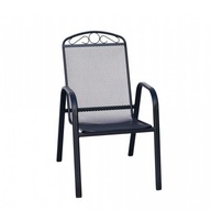 Záhradná stolička Tradgard kov čierna