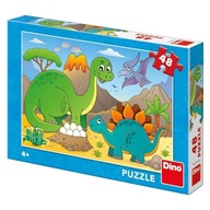 DINOZAURY Detské klasické puzzle 48 dielov