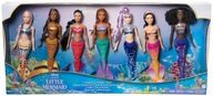 DISNEY MAŁA SYRENKA 7 LALEK ZESTAW HLX18 MATTEL