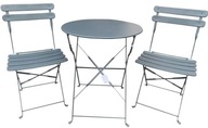 Stôl a stoličky Rojaplast kov Bistro sivá