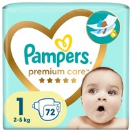 Miesięczny zapas 216x Pieluszki Pampers Premium Care Rozmiar 1 2-5kg