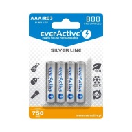 2× Akkumulátor (NiMH) Everactive AAA (R3) 750 mAh 4 db.