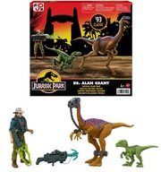 Jurassic World Alan Grant s dinosaurami HMM24 a príslušenstvom