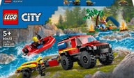 LEGO City 60412 Terenowy 4x4 Wóz Strażacki z Łodzią Ratunkową 301 Klocki 5+