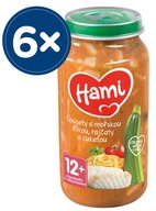 Príkrm Hami Penne s morskou šťukou, paradajkami a cuketou 12+, 6 x 250 g od