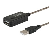 Przedłużacz USB Elmak SAVIO CL-76 czarny, srebrny 5 m