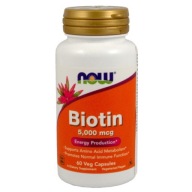 Suplement diety Now Foods Biotyna 5000 mcg kapsułki wegańskie 60 szt.