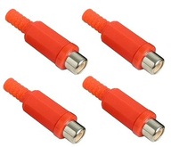 Wtyk Cinch damski czerwony - 100 sztuk za 15 złotych