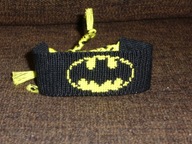 Bransoletka BATMAN logo fan rękodzieło!