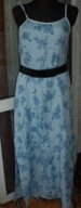 //niebieska dluga sukienka r 40/42