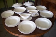 SERWIS OBIADOWY ART DECO ECRU KOLORY MIĘDZYWOJNIE