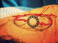 Bransoletka handmade Trybik RED czerwona nitka