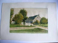 AKWARELA BIELAWA NAD NYSĄ 1988 R