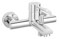 Bateria wannowo-prysznicowa jednouchwytowa ścienna Ferro Fiesta srebrny