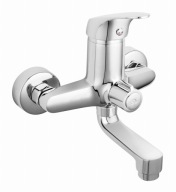 Bateria wannowo-prysznicowa jednouchwytowa ścienna Ferro One srebrny