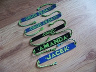 Bransoletka z muliny z WŁASNYM NAPISEM rękodzieło!