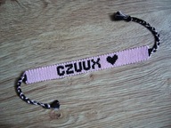 Bransoletka z muliny CZUUX serce rękodzieło!
