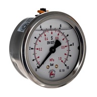 Manometr fi 63 BSP 1/4" tył zakres 0-10 BAR