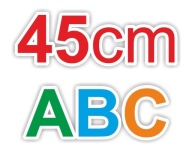 45 cm CYFRY LITERY SAMOPRZYLEPNE LITERKI NAKLEJKI