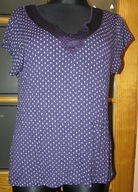 FIOLETOWA BLUZKA w KROPKI z WISKOZY 44 - 46